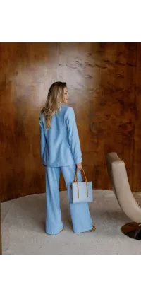 Класичні блакитні штани. Колір: Блакитний