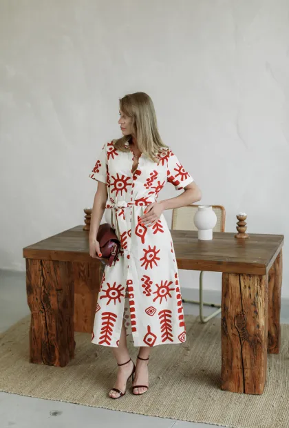 Сукня UNIKA Paris з червоним орнаментом