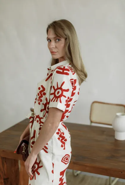 Сукня UNIKA Paris з червоним орнаментом