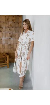 Сукня UNIKA Paris з бежевим орнаментом, одяг від Jador