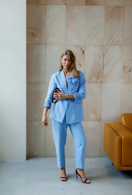 Блакитні штани IMPERIAL із віскози