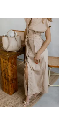 Бежева сукня IMPERIAL. Доступні розміри: XS, S