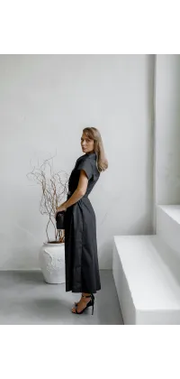 Бавовняна чорна сукня IMPERIAL. Колір: Чорний