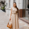 Бавовняна бежева сукня IMPERIAL