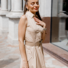 Бавовняна бежева сукня IMPERIAL