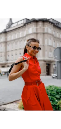 Бавовняна червона сукня IMPERIAL. Колір: Червоний