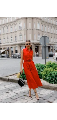 Бавовняна червона сукня IMPERIAL, одяг від Jador