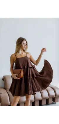 Сукня з воланами IMPERIAL. Колір: Коричневий