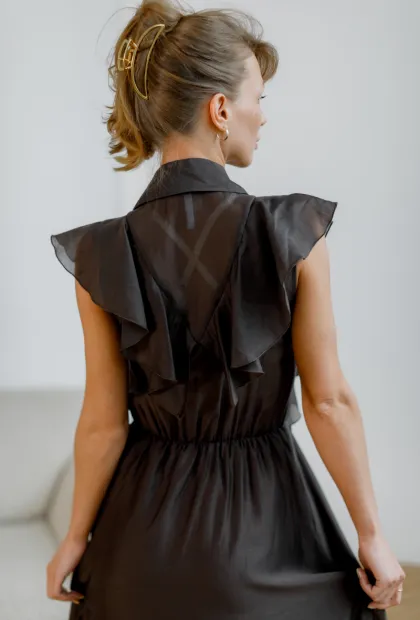 Шоколадна сукня-сорочка IMPERIAL