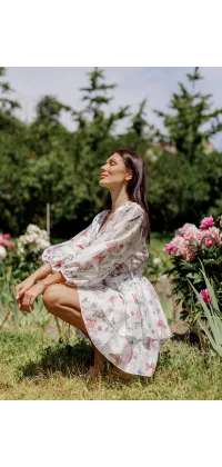 Сукня з ярусною спідницею. Доступні розміри: 