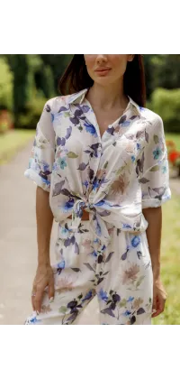 Квіткова блуза IMPERIAL. Колір: Бежевий