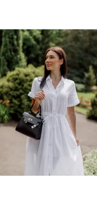 Сукня з вишивкою «рошельє». Колір: Білий