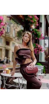 Топ з асиметричної рюшкою, одяг від Jador