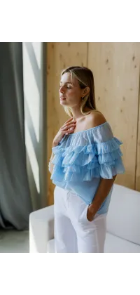 Блуза з воланами, від Jador