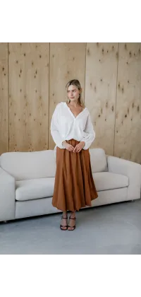 Шоколадна спідниця максі. Доступні розміри: 