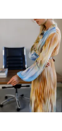 Сукня з акварельним принтом. Доступні розміри: Tu