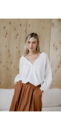 Французька блуза casual. Доступні розміри: Tu