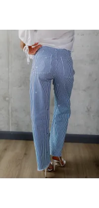 Смугасті джинси прямого крою від французького виробника, одяг від Jador