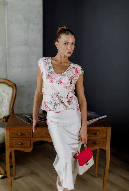 Італійська сатинова блуза