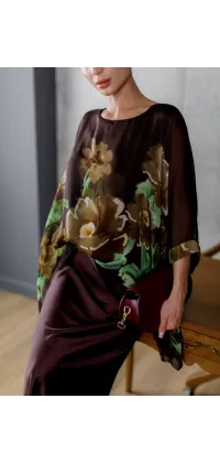 Блуза з квітковим принтом, одяг від Jador