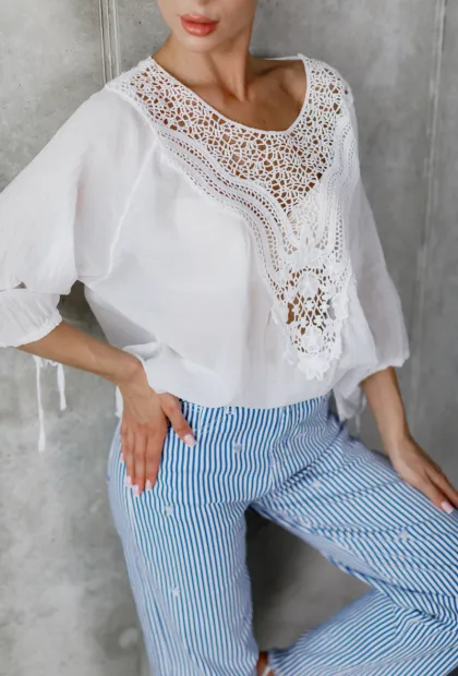 Блуза з мереживом