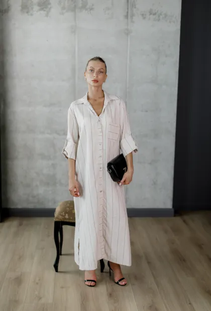 Елегантна лляна сукня