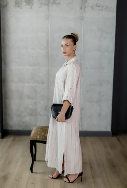 Елегантна лляна сукня