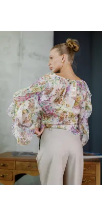 Об'ємна квіткова блуза, одяг від Jador