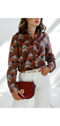 Сорочка з принтом леопардів. Доступні розміри: S, M, L, XL