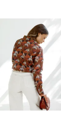 Сорочка з принтом леопардів, одяг від Jador