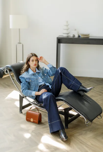 Джинсовва куртка з декором