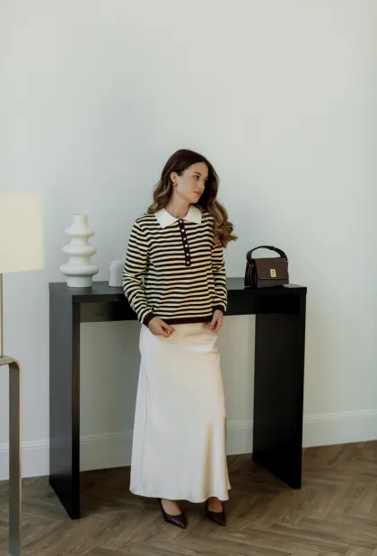 Джемпер-поло з комірцем