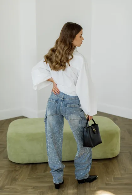 Французькі джинси зі стразами