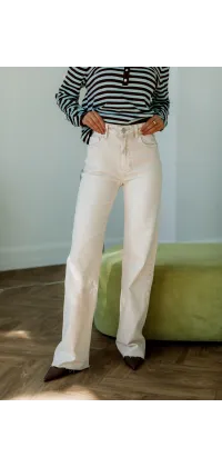 Джинси з високою посадкою. Колір: Бежевий