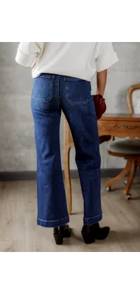 Французькі джинси кльош. Колір: Синій