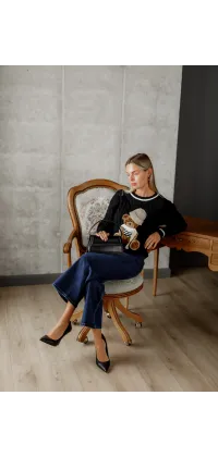 Широкі джинси з високою посадкою, одяг від Jador