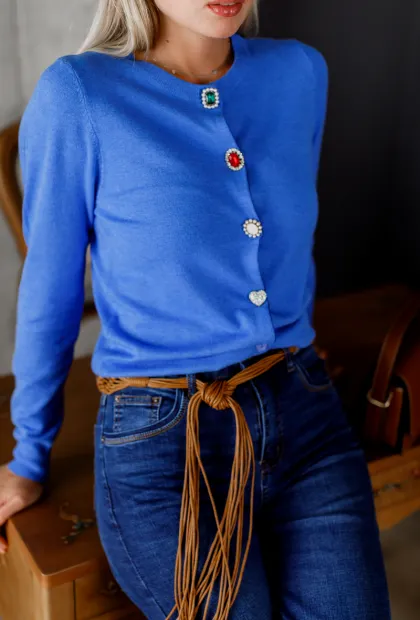 Кардиган з декоративними ґудзиками