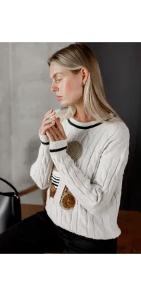 Светр з фактурним плетінням. Доступні розміри: 