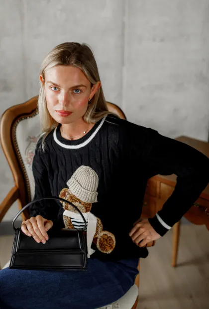 В’язаний джемпер прямого крою