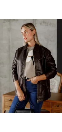 Французька куртка з екошкіри, від Jador