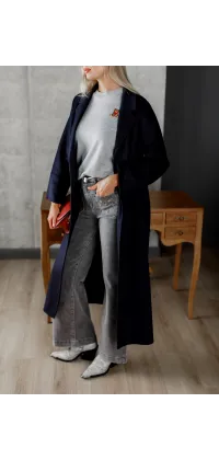 Французьке максі пальто. Колір: Синій