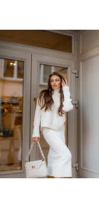 Французький трикотажний костюм. Колір: Білий