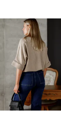 Светр з вишивкою квітки, одяг від Jador