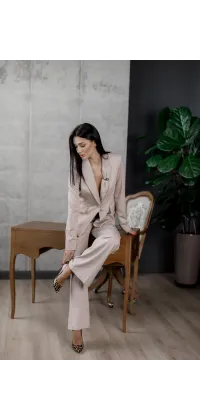 Трикотажні штани з високою посадкою, одяг від Jador