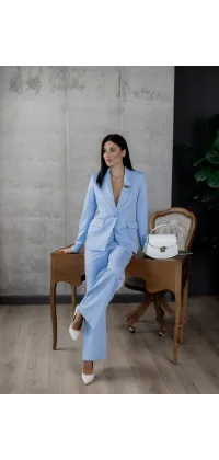 Блакитні трикотажні штани. Колір: Блакитний