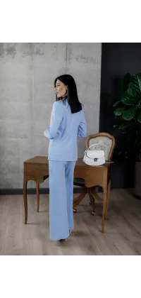 Блакитні трикотажні штани. Доступні розміри: XS, S