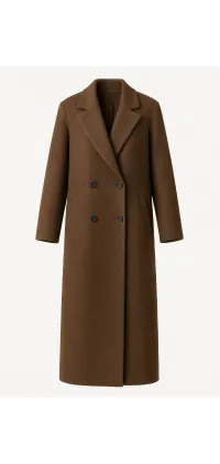 Пальто жіноче шоколадного кольору з вовною — виробництво Франція, одяг від Jador