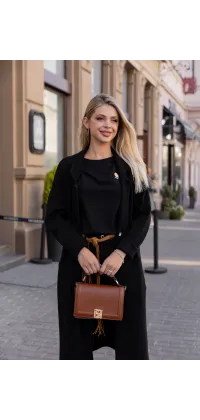 Лаконічний чорний кардиган. Доступні розміри: Tu