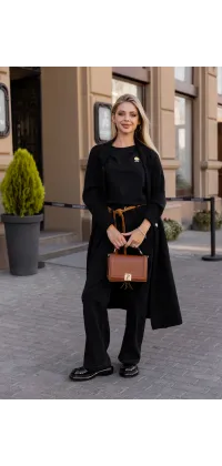 Лаконічний чорний кардиган, від Jador