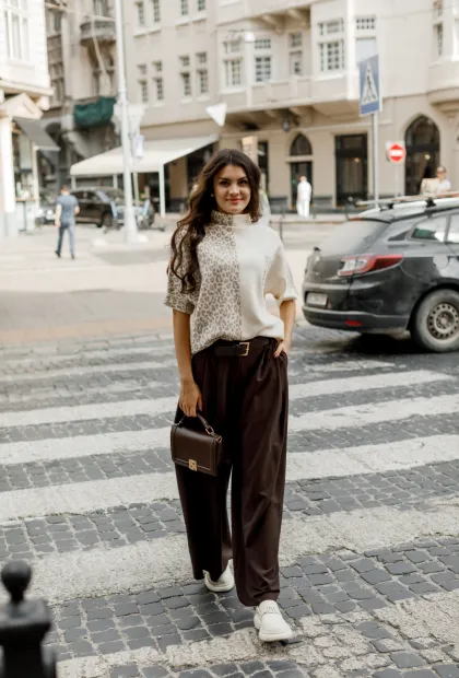 Штани палаццо з поясом